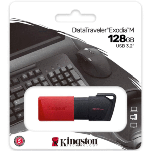 Kingston DataTraveler Exodia M 128GB USB 3.2 Stick Κόκκινο
