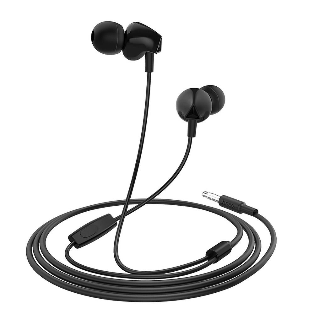 HOCO M60 wire earphones Jack 3,5 mm with microphone black