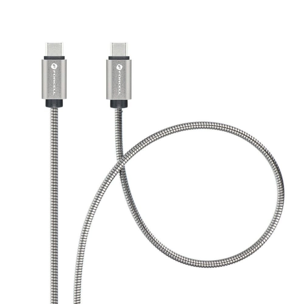 FORCELL C237 F-ENERGY Metal cable Type C to Type C PD QC4.0 3A 60W 1m silver