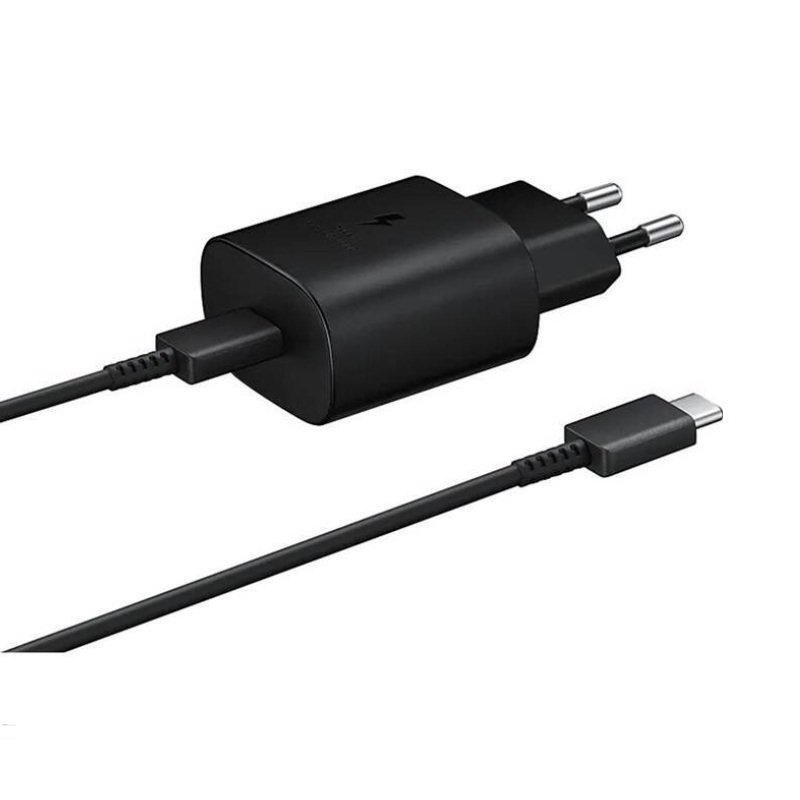 Samsung EP-TA800EBE + EP-DG980BBE 25W Travel Charger + USB-C/USB-C Data Cable Black (Bulk)