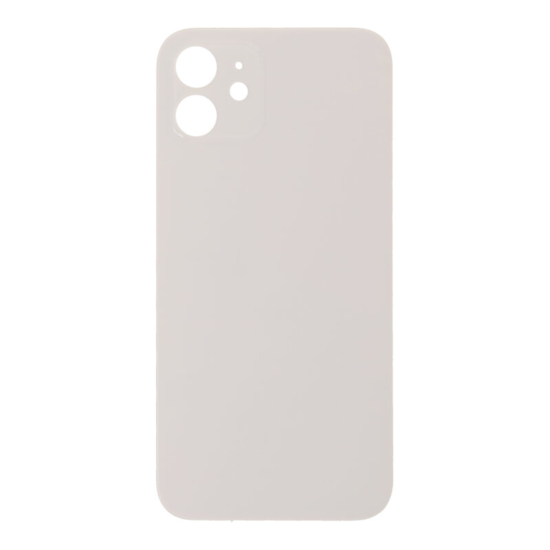 Apple iPhone 12 - Battery Door with Adhesive Large Hole White With Logo OEM