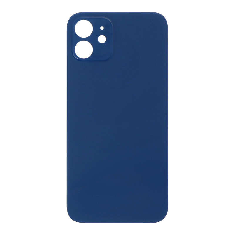 Apple iPhone 12 - Battery Door with Adhesive Large Hole Blue With Logo OEM