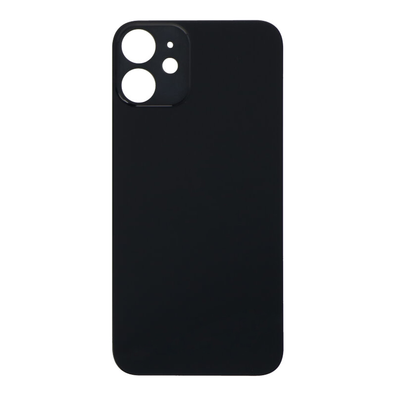 Apple iPhone 12 Mini - Battery Door with Adhesive Large Hole Black With Logo OEM