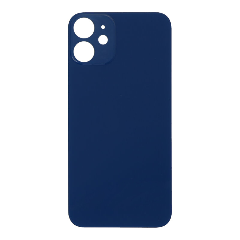 Apple iPhone 12 Mini - Battery Door with Adhesive Large Hole Blue With Logo OEM