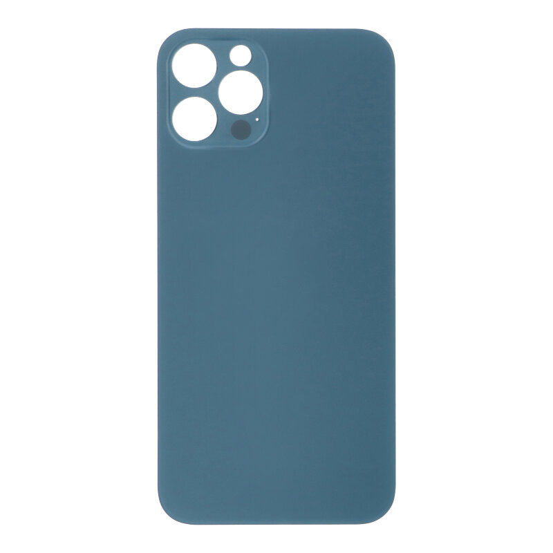 Apple iPhone 12 Pro - Battery Door with Adhesive Large Hole Blue With Logo OEM