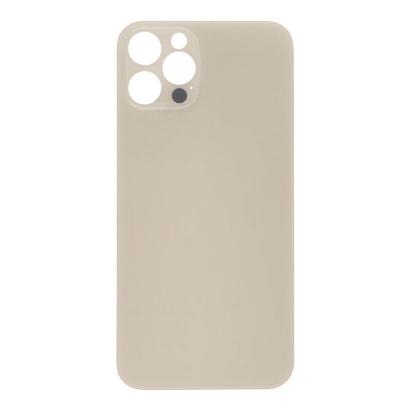Apple iPhone 12 Pro - Battery Door with Adhesive Large Hole Gold With Logo OEM