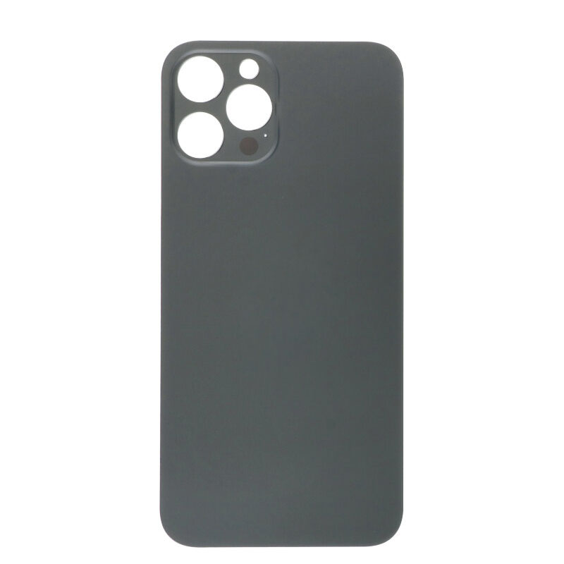 Apple iPhone 12 Pro Max - Battery Door with Adhesive Large Hole Black With Logo OEM