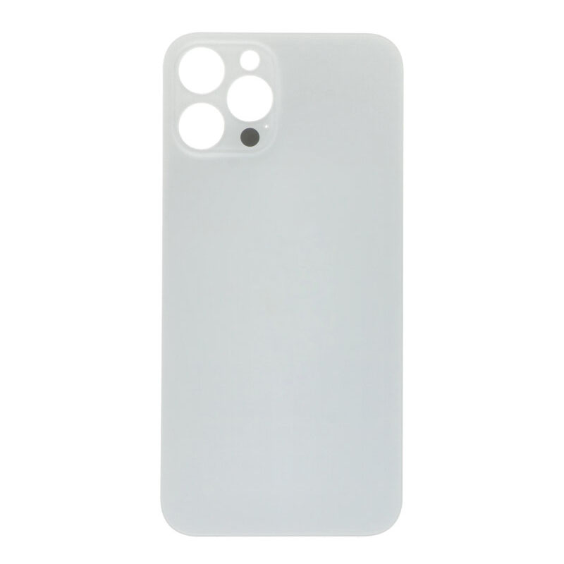 Apple iPhone 12 Pro Max - Battery Door with Adhesive Large Hole Silver With Logo OEM