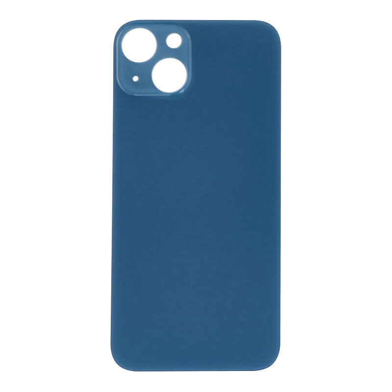 Apple iPhone 13 - Battery Door with Adhesive Large Hole Blue With Logo OEM