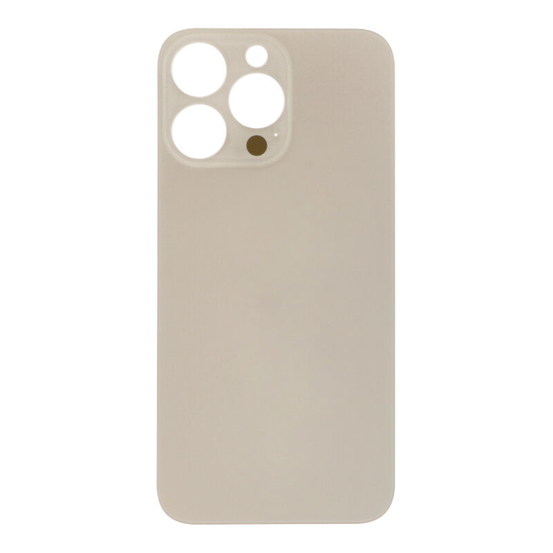 Apple iPhone 13 Pro - Battery Door with Adhesive Large Hole Gold With Logo OEM