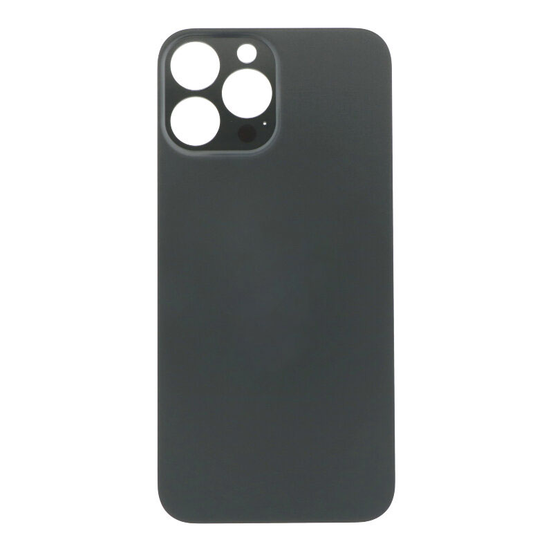 Apple iPhone 13 Pro Max - Battery Door with Adhesive Large Hole Black With Logo OEM