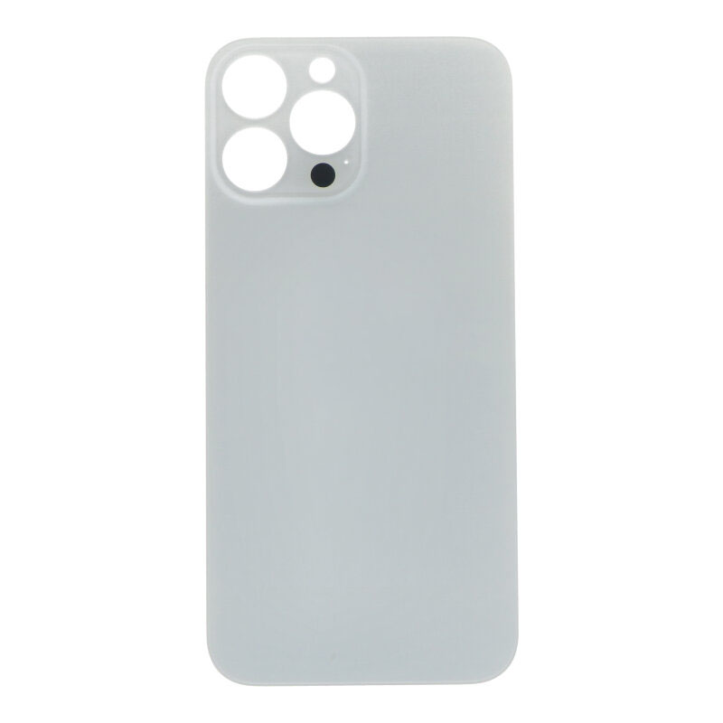 Apple iPhone 13 Pro Max - Battery Door with Adhesive Large Hole White With Logo OEM