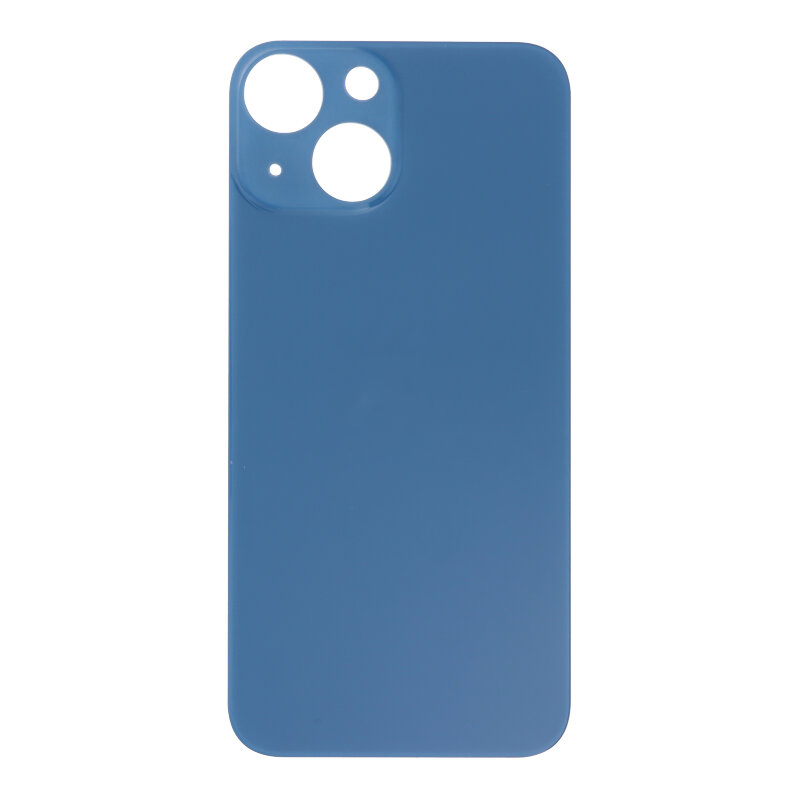 Apple iPhone 13 Mini - Battery Door with Adhesive Large Hole Blue With Logo OEM