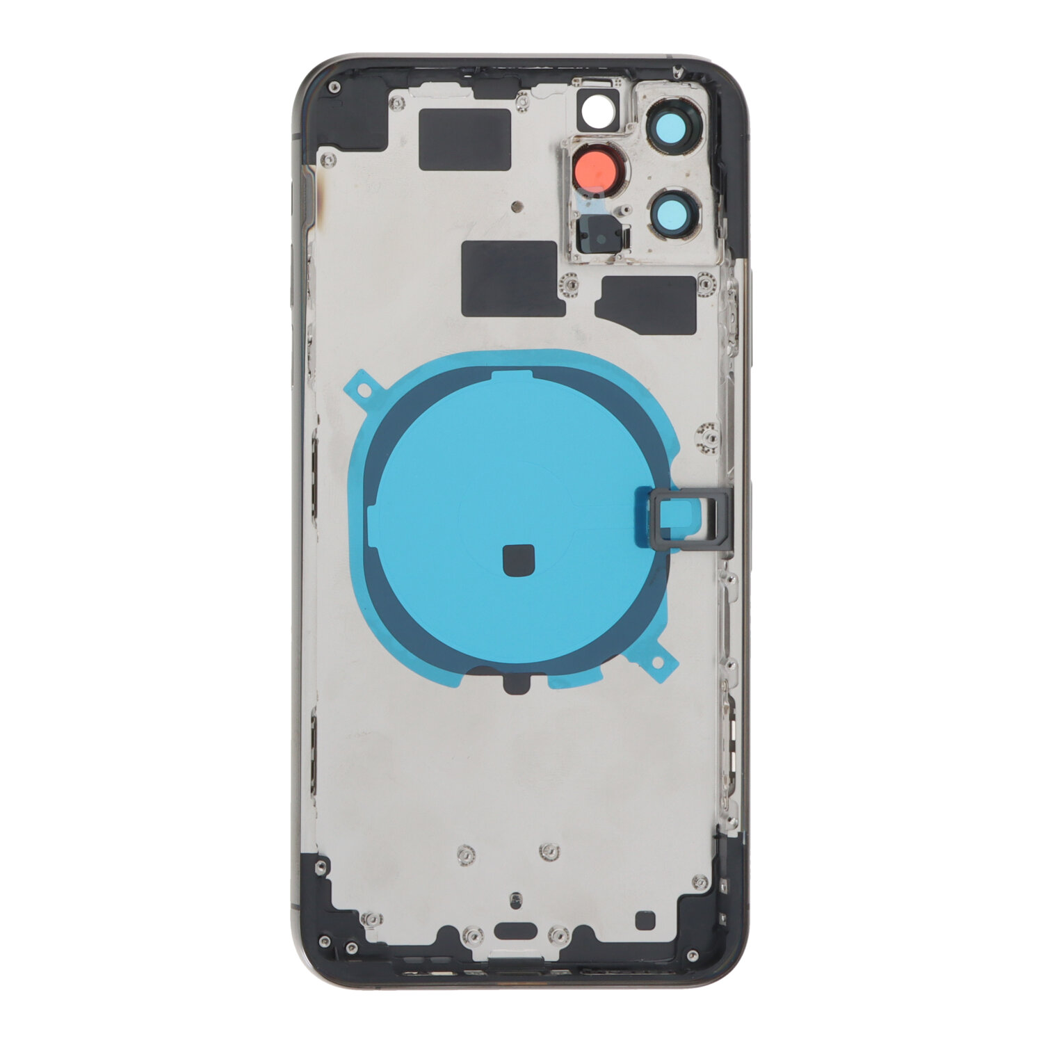 Apple iPhone 11 Pro Max - Middle Frame Battery Door Back and Bezel + Small Parts Black With Logo OEM