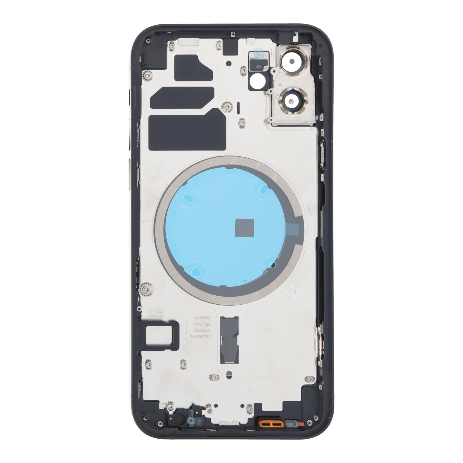 Apple iPhone 12 - Middle Frame Battery Door Back and Bezel + Small Parts Black With Logo OEM