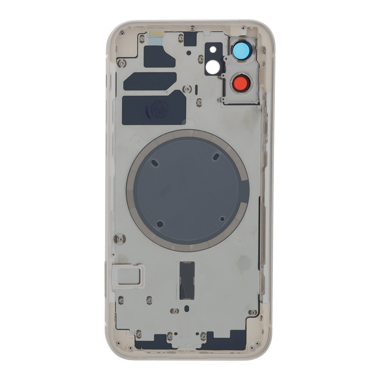 Apple iPhone 12 - Middle Frame Battery Door Back and Bezel + Small Parts White With Logo OEM