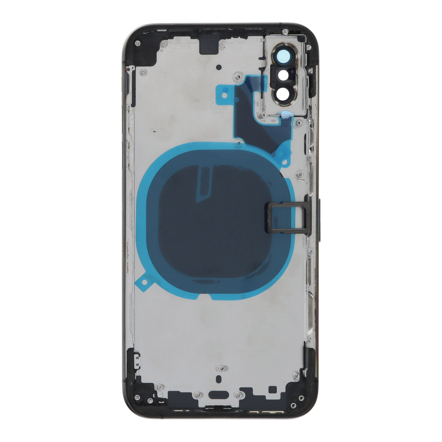 Apple iPhone XS - Middle Frame Battery Door Back and Bezel + Small Parts Black With Logo OEM