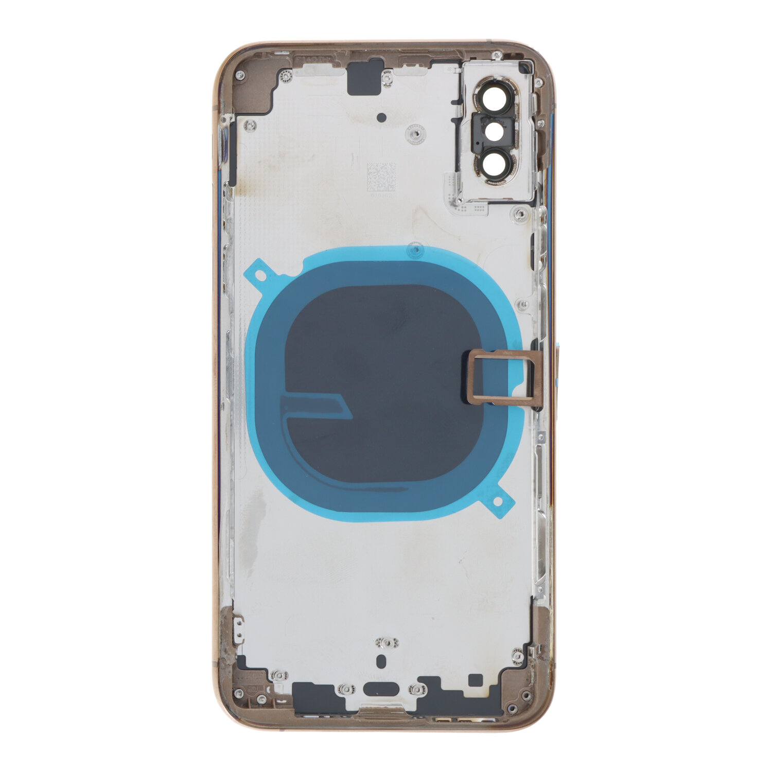 Apple iPhone XS - Middle Frame Battery Door Back and Bezel + Small Parts Gold With Logo OEM
