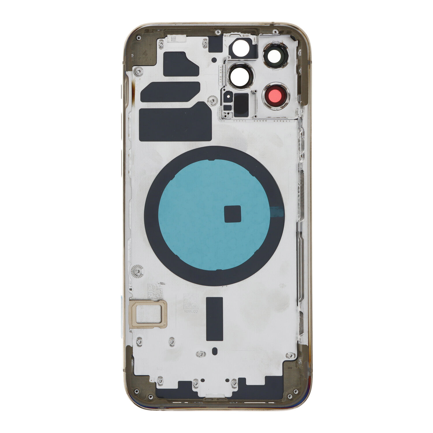 Apple iPhone 12 Pro - Middle Frame Battery Door Back and Bezel + Small Parts Gold With Logo OEM