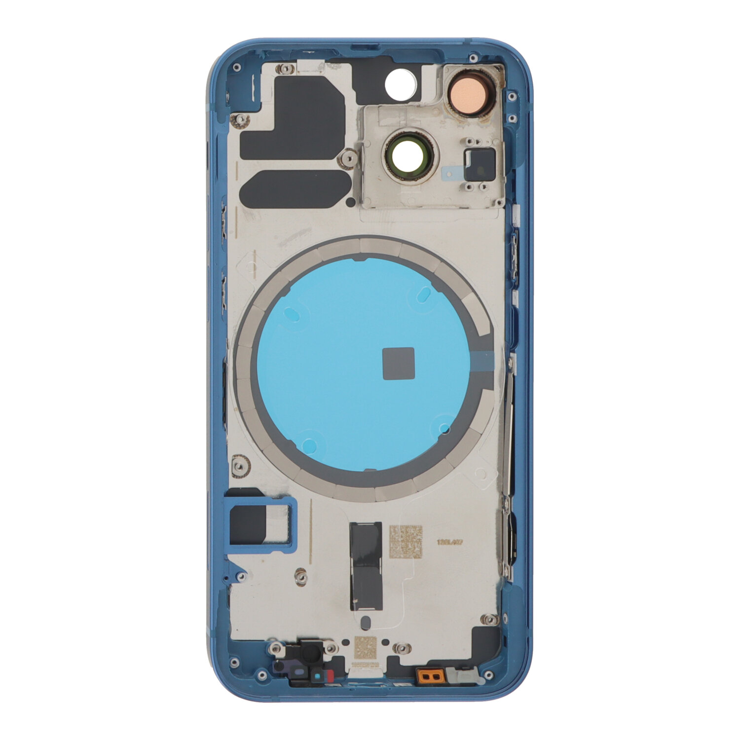 Apple iPhone 13 Mini - Middle Frame Battery Door Back and Bezel + Small Parts Blue With Logo OEM