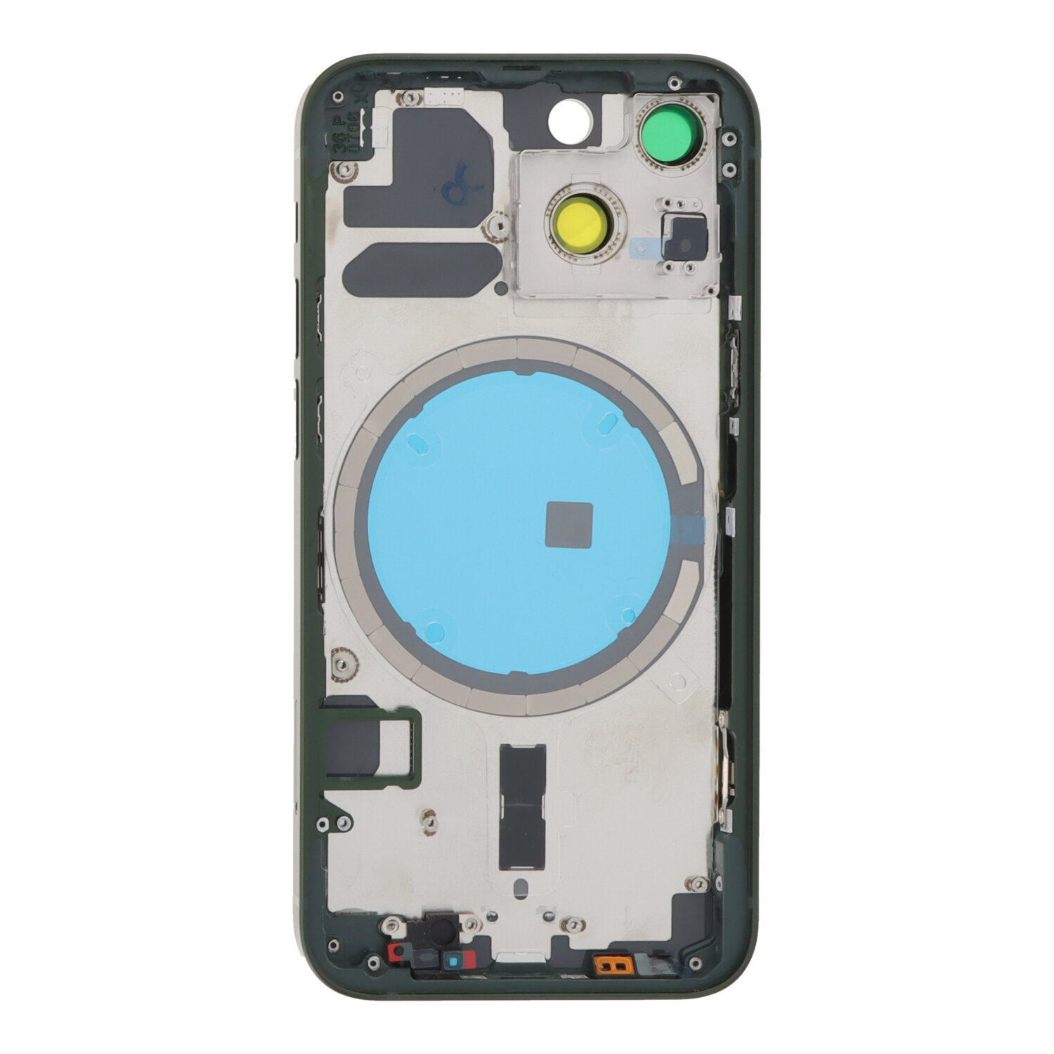 Apple iPhone 13 Mini - Middle Frame Battery Door Back and Bezel + Small Parts Green With Logo OEM