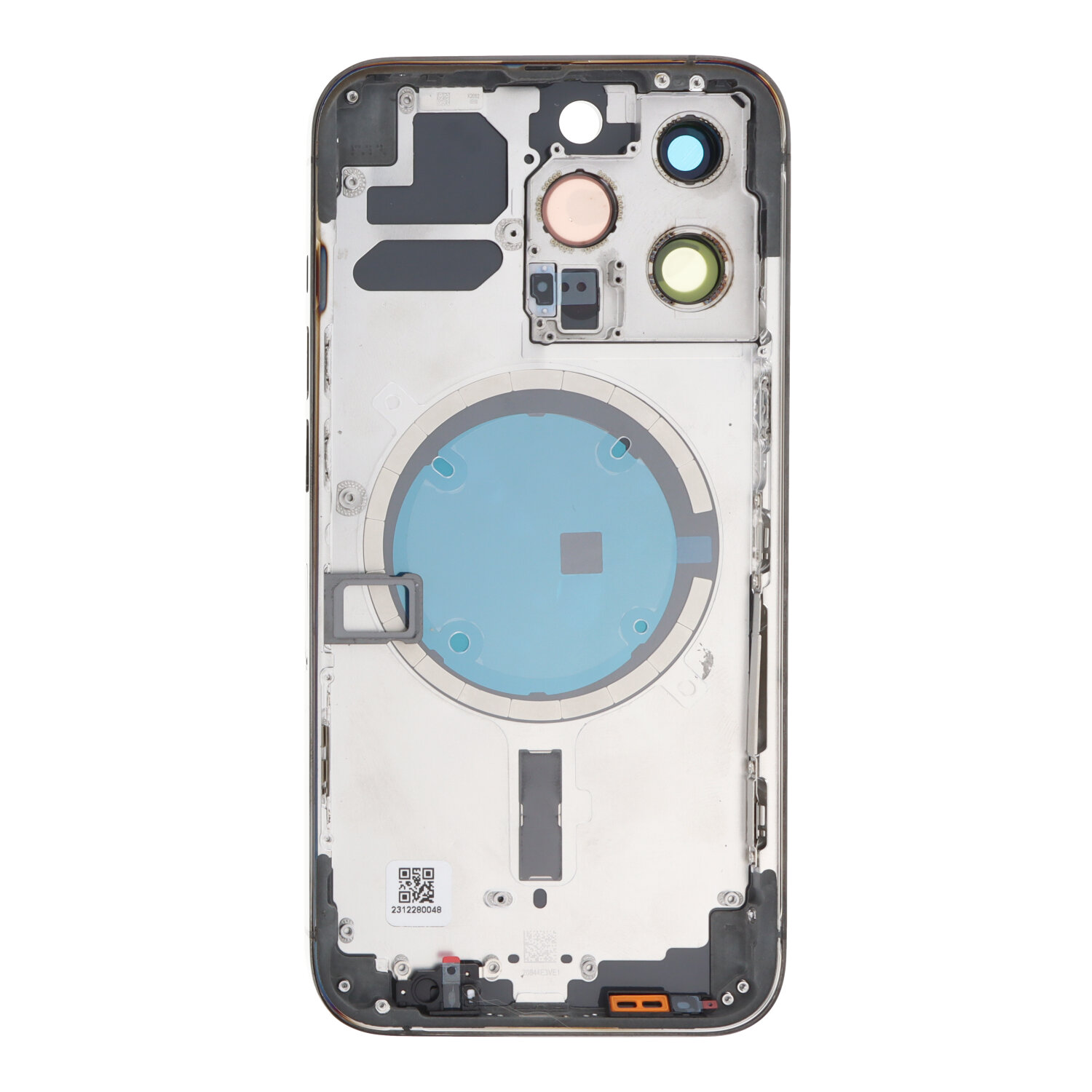 Apple iPhone 13 Pro - Middle Frame Battery Door Back and Bezel + Small Parts Black With Logo OEM