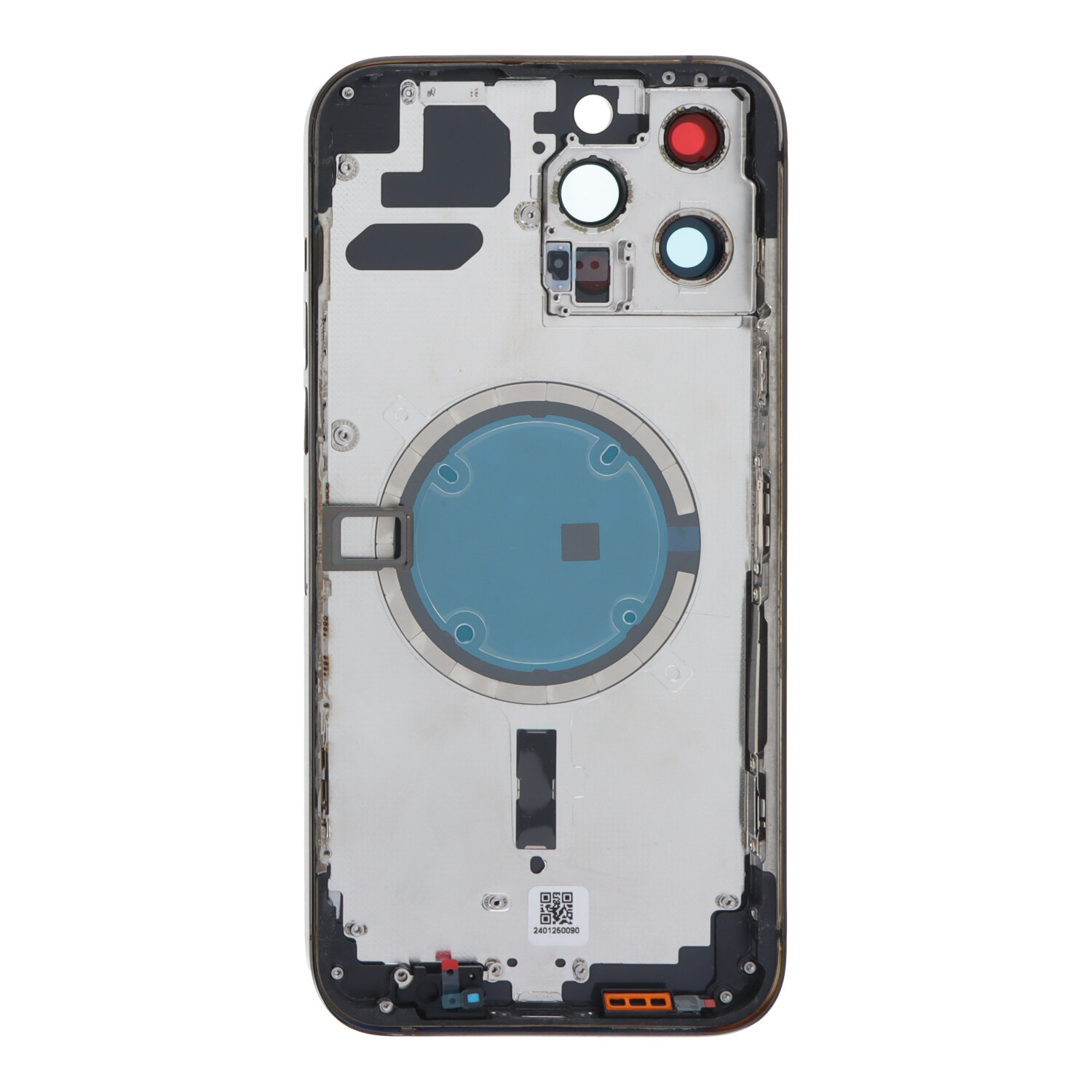 Apple iPhone 13 Pro Max - Middle Frame Battery Door Back and Bezel + Small Parts Black With Logo OEM