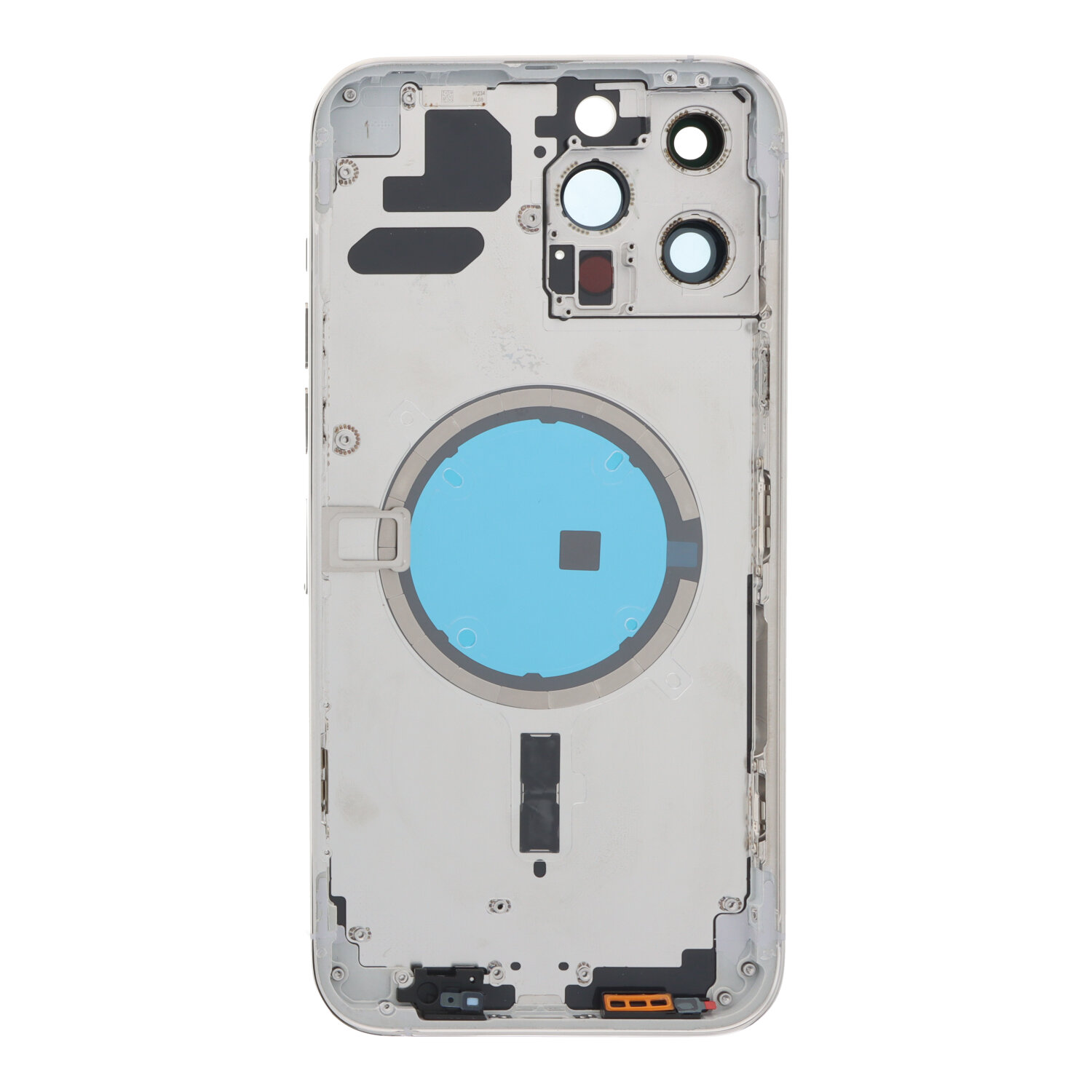 Apple iPhone 13 Pro Max - Middle Frame Battery Door Back and Bezel + Small Parts White With Logo OEM