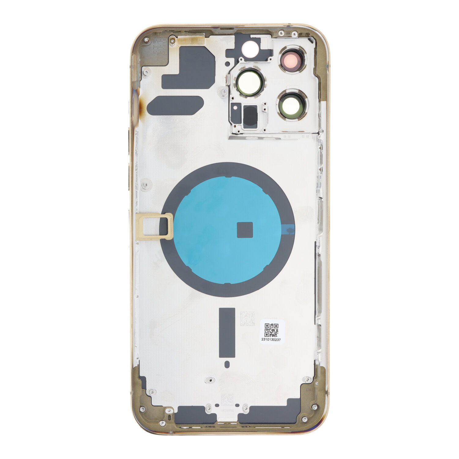 Apple iPhone 13 Pro Max - Middle Frame Battery Door Back and Bezel + Small Parts Gold With Logo OEM