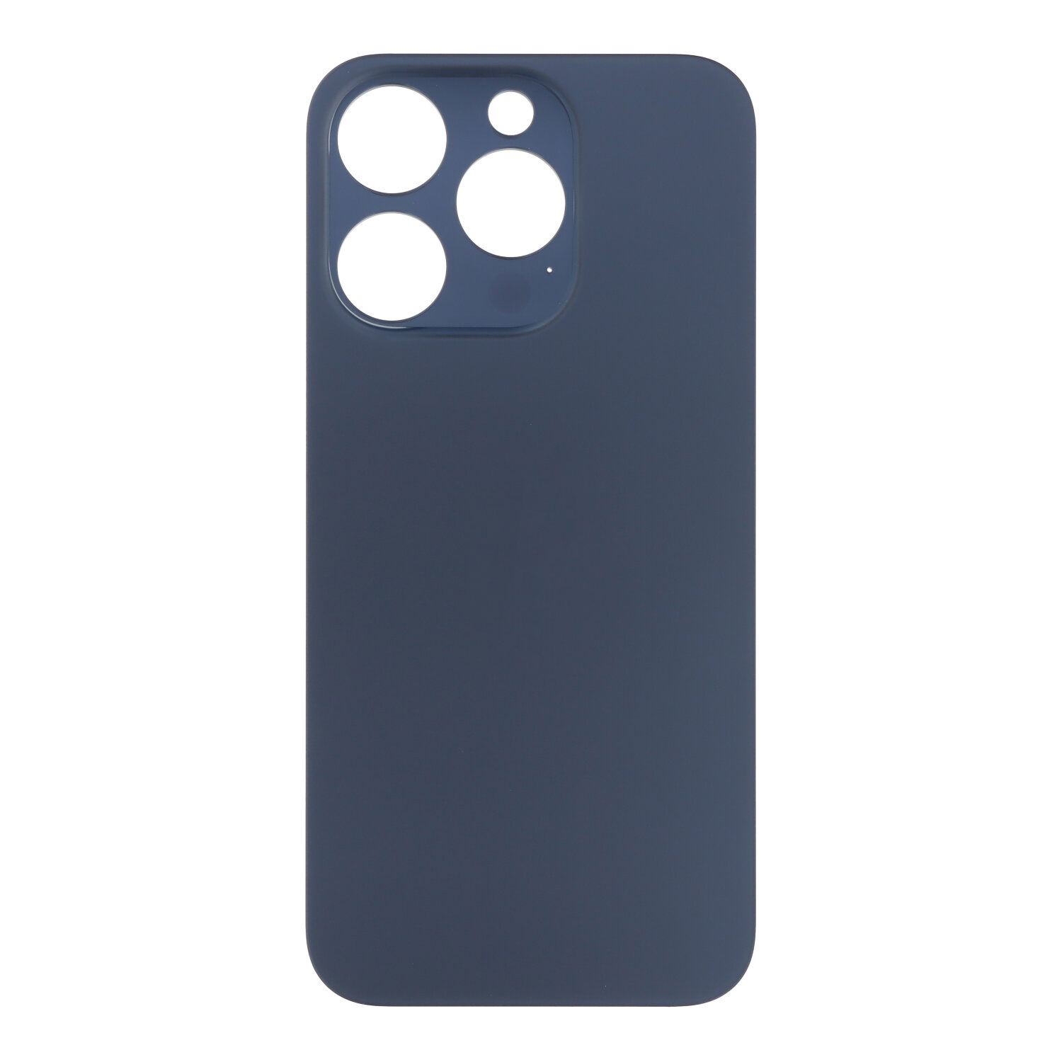 Apple iPhone 15 Pro - Battery Door with Adhesive Large Hole Blue Titanium With Logo OEM