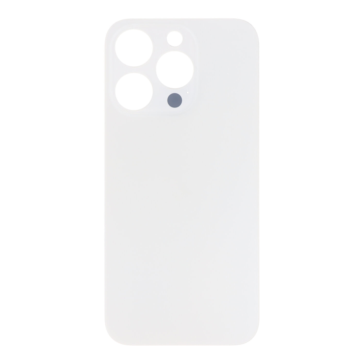 Apple iPhone 15 Pro - Battery Door with Adhesive Large Hole White Titanium With Logo OEM