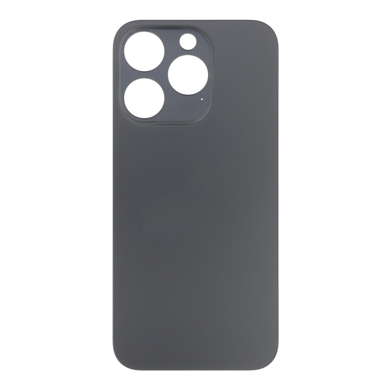 Apple iPhone 15 Pro - Battery Door with Adhesive Large Hole Black Titanium With Logo OEM