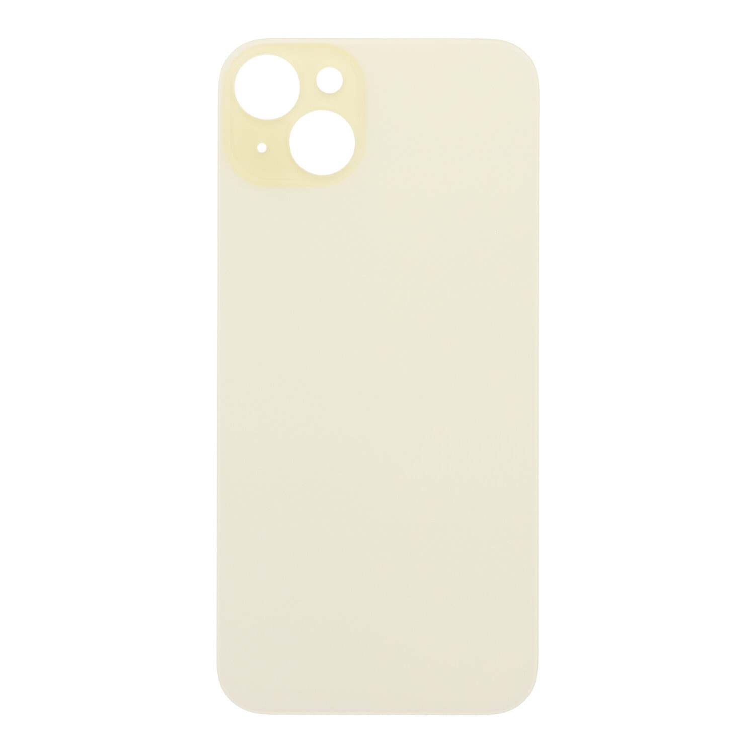 Apple iPhone 15 Plus - Battery Door with Adhesive Large Hole Yellow With Logo OEM