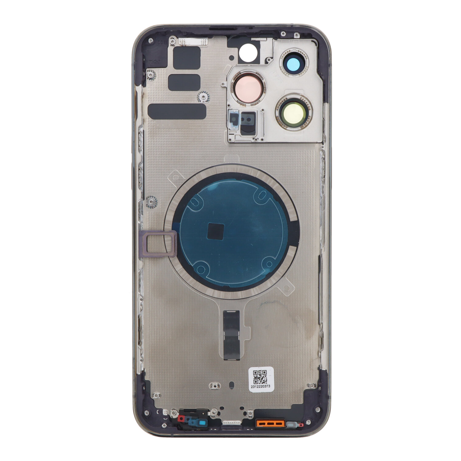 Apple iPhone 14 Pro Max - Middle Frame Battery Door Back and Bezel + Small Parts Purple With Logo OEM