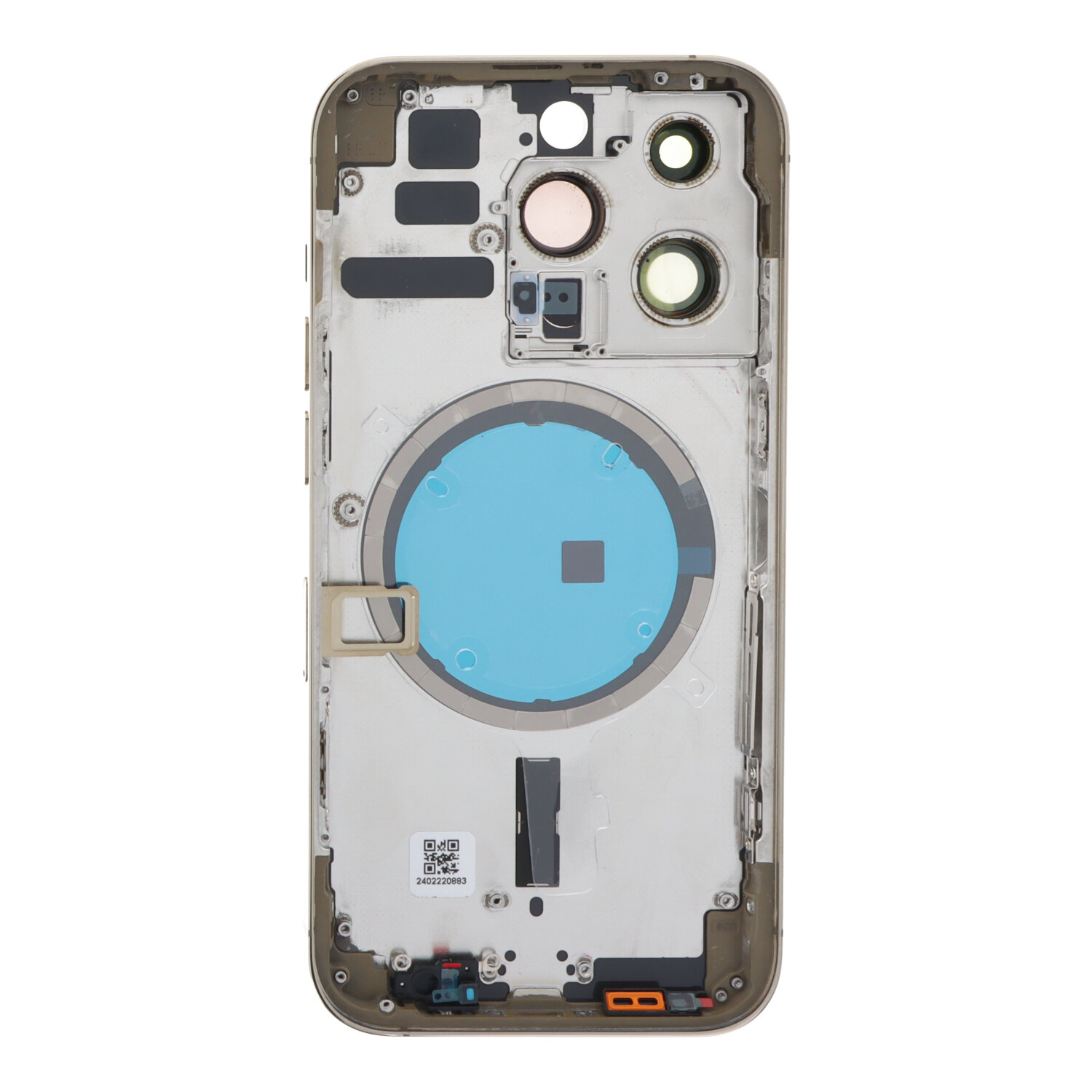 Apple iPhone 14 Pro - Middle Frame Battery Door Back and Bezel + Small Parts Gold With Logo OEM