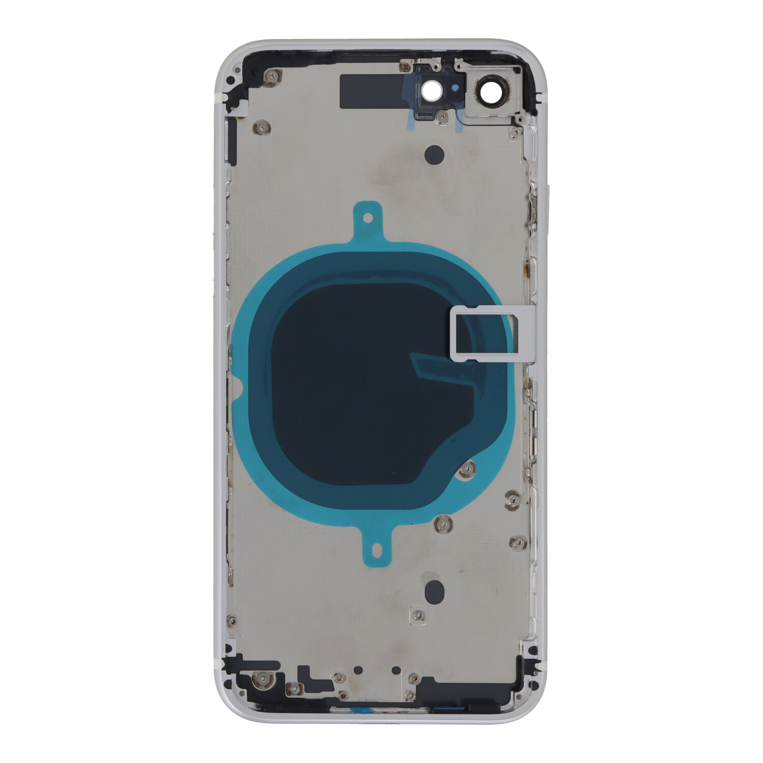 Apple iPhone SE 2020 - Middle Frame Battery Door Back and Bezel + Small Parts White With Logo OEM