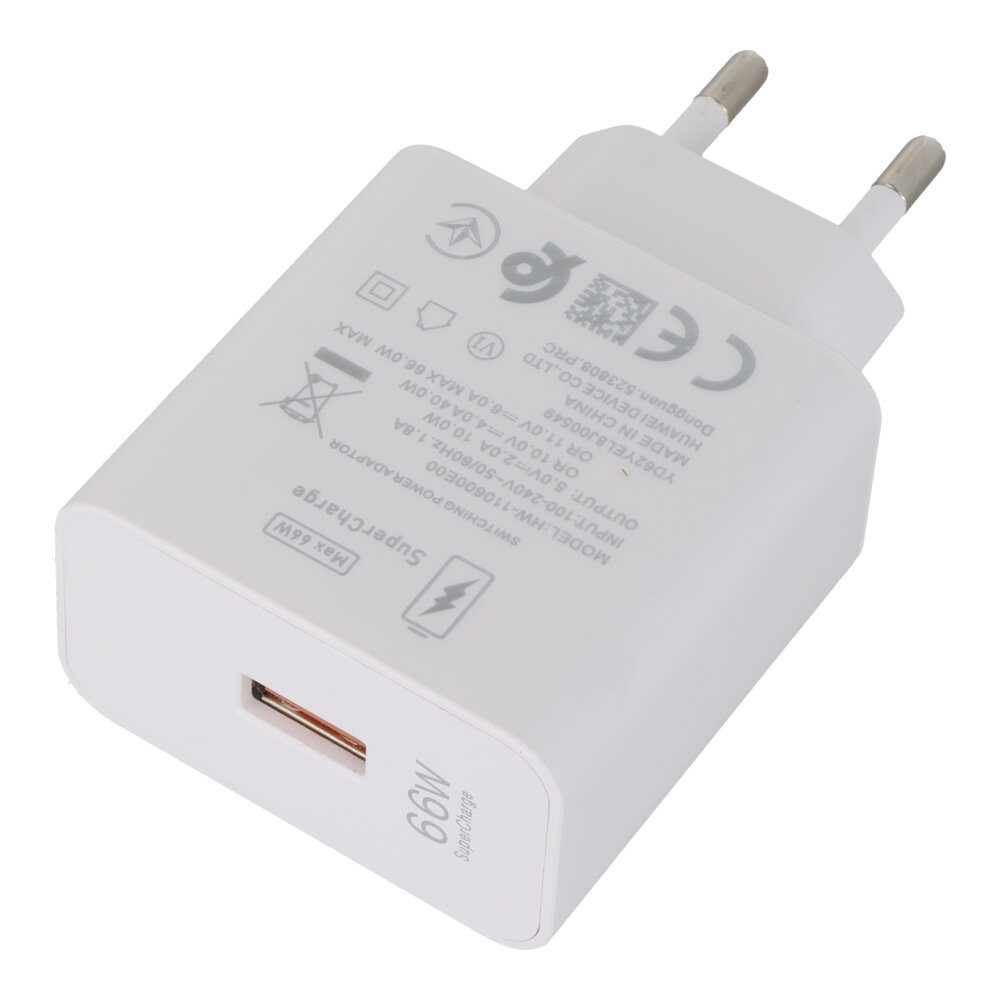 66W USB Charger for Huawei White HQ Eu plug without Logo