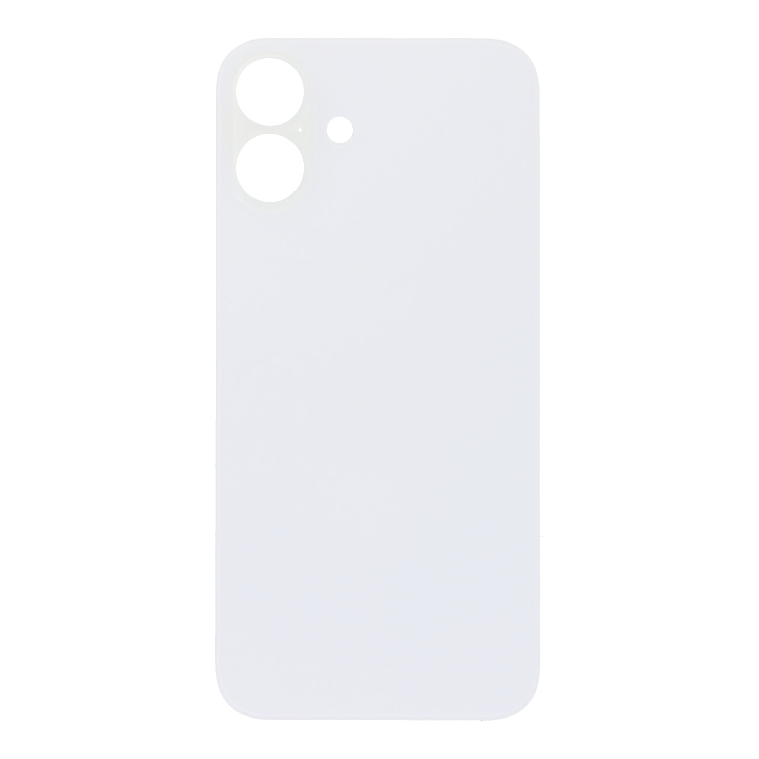Apple iPhone 16 Plus - Battery Door with Adhesive Large Hole White With Logo OEM