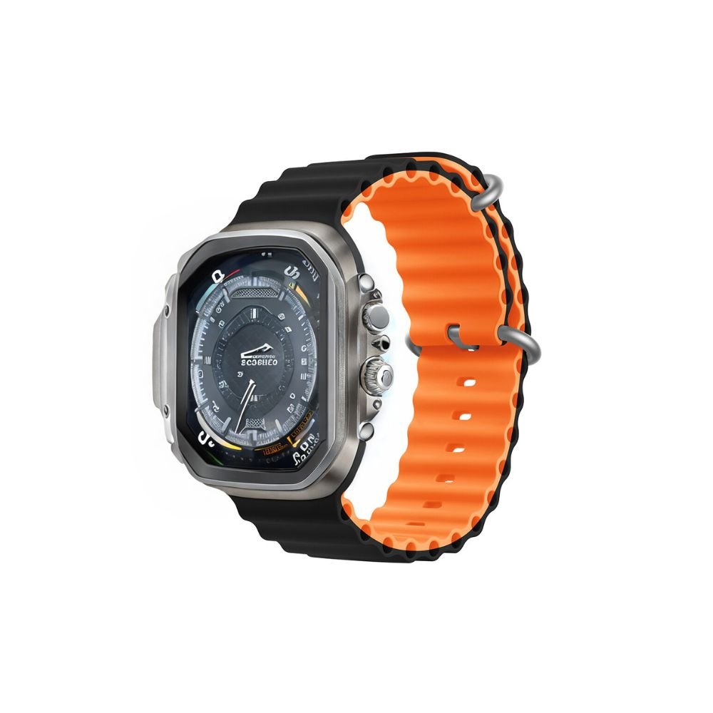 Devia strap Deluxe Sport6 for Apple Watch 44mm / 45mm / 46mm / 49mm black orange