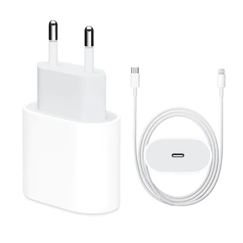 Travel Charger 20W Type-C + Cable Type-C to Lightning White