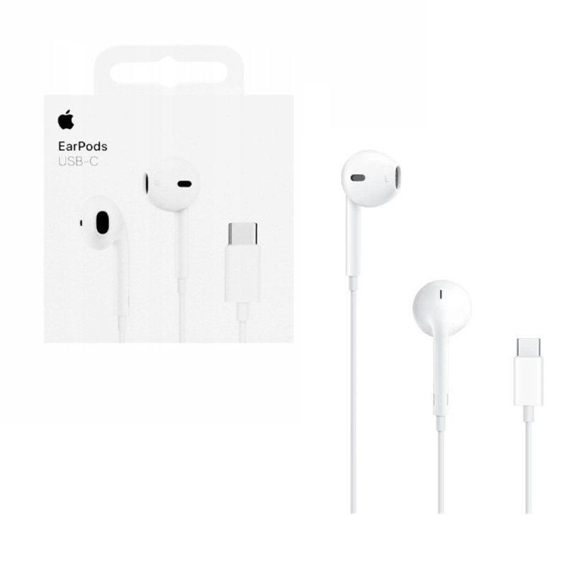 Apple Handsfree Ακουστικά EarPods  In-Ear με Βύσμα USB-C - Λευκό (MYQY3ZM/A)
