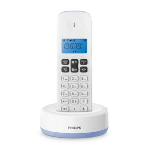 Philips D1611S/GRS Γαλάζιο Ασύρματο τηλέφωνο ανοιχτή ακρόαση, φωτιζόμενη οθόνη και 50 μνήμες