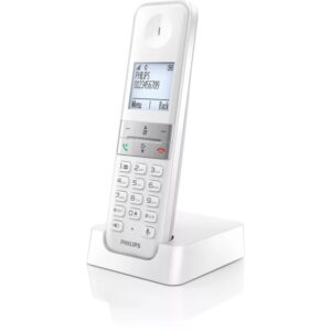 Philips D4701W/GRS Λευκό (Ελληνικό Μενού) Ασύρματο τηλέφωνο με ανοιχτή ακρόαση, φωτιζόμενη οθόνη & πληκτρ., φραγή κλήσεων και 50