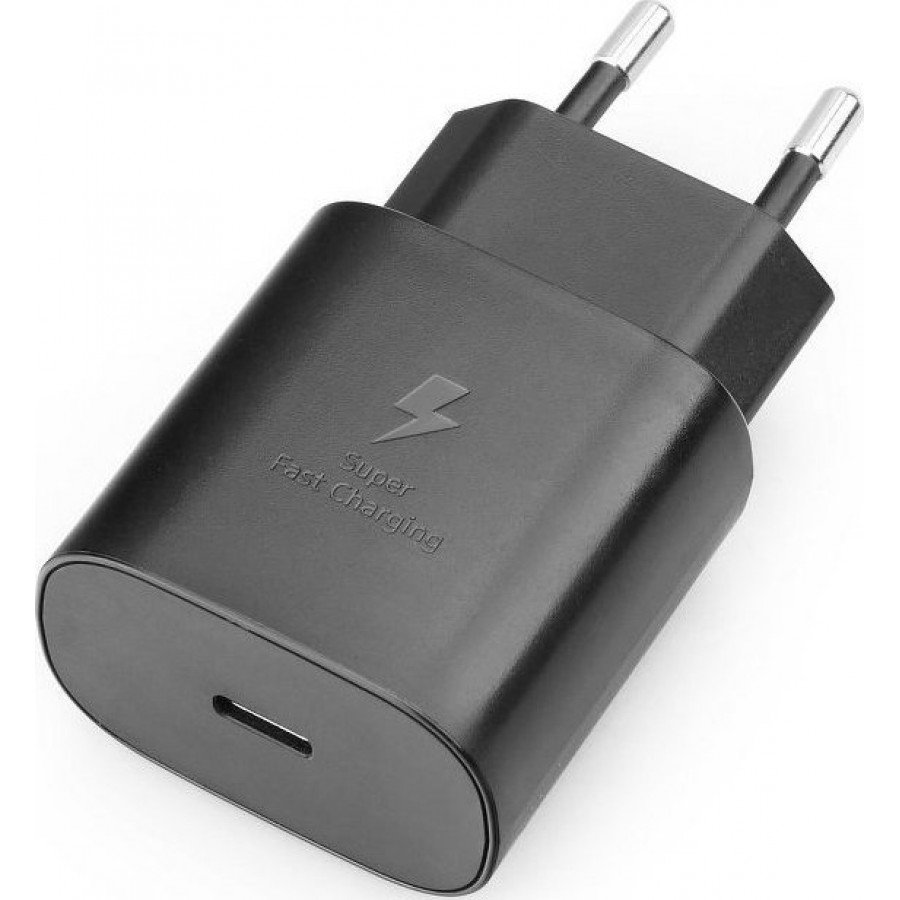 Samsung Φορτιστής με Θύρα USB-C 25W Power Delivery Μαύρος BULK (EP-TA800N)