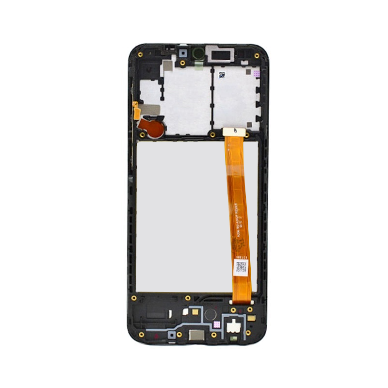 Samsung A202F Galaxy A20e – LCD display + Touch Unit + Front Cover Black (Service Pack)