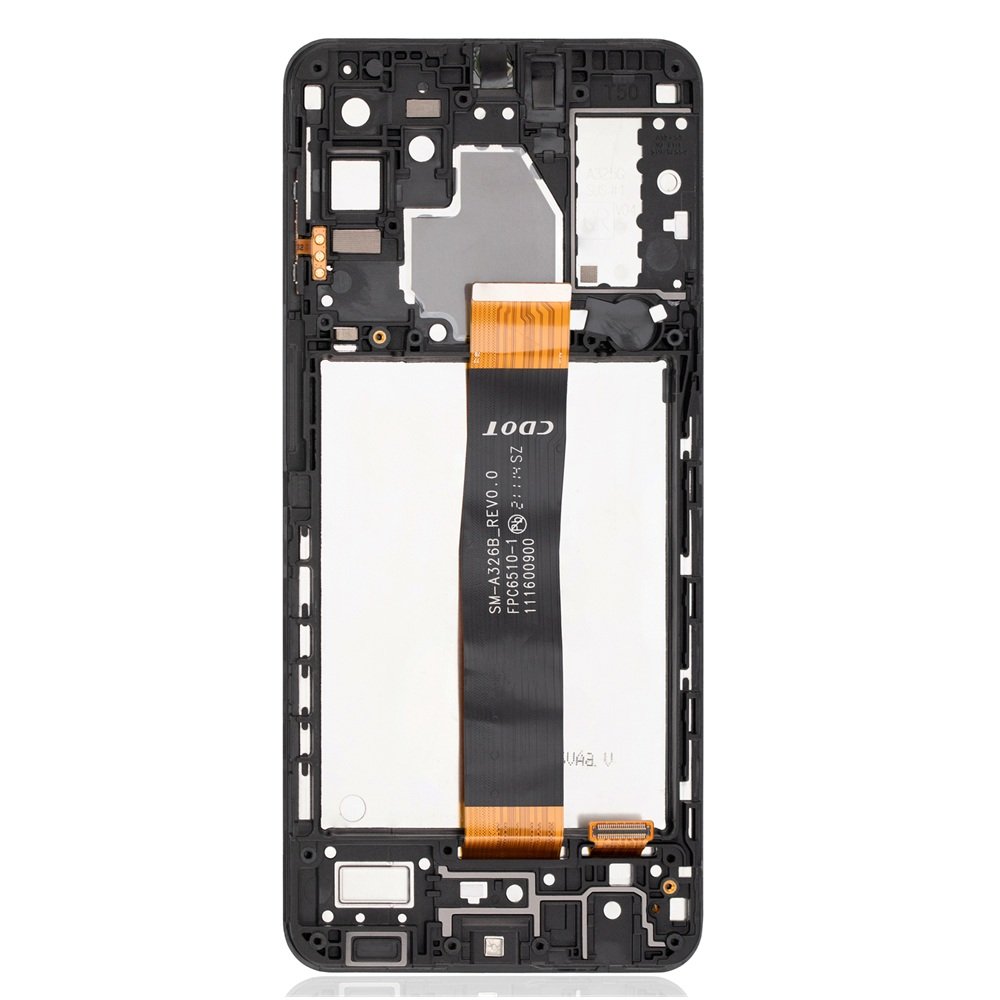 Samsung A326F Galaxy A32 5G – LCD display + Touch Unit + Front Cover Black (Service Pack)