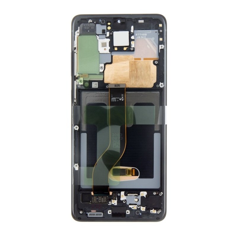 Samsung G985F Galaxy S20 Plus - LCD display + Touch Unit + Front Cover Cosmic Black No Camera (Service Pack)