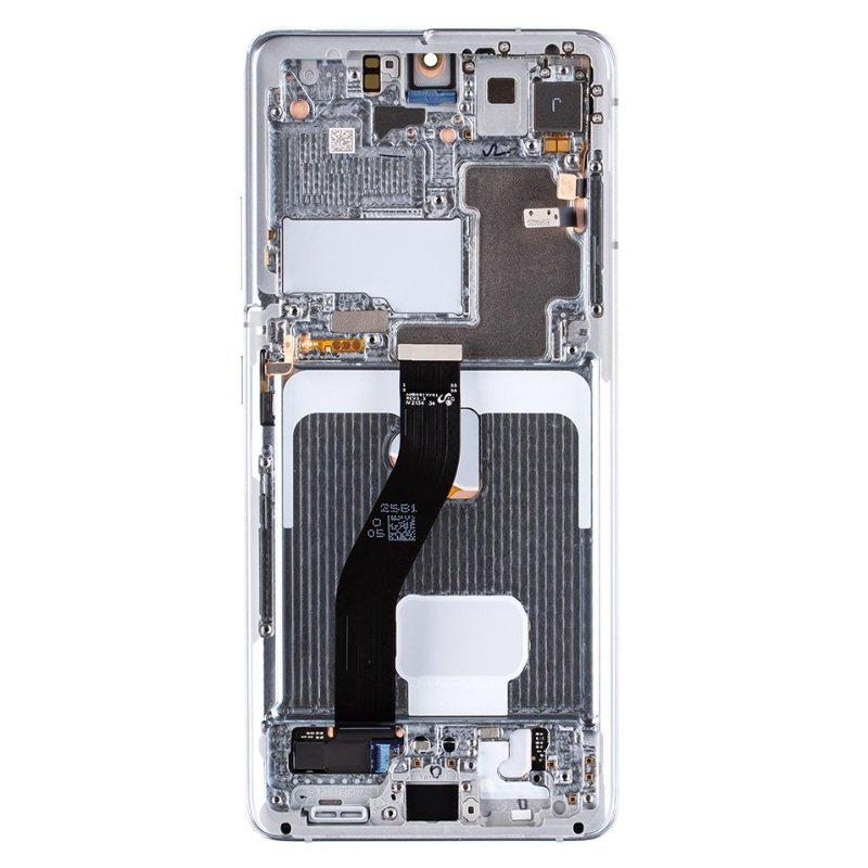 Samsung G998 Galaxy S21 Ultra - LCD display + Touch Unit + Front cover Phantom Silver (Service Pack)