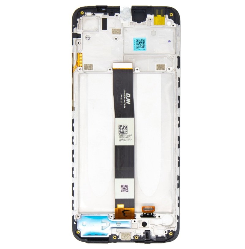 Xiaomi Redmi 10A - LCD Display + Touch Unit + Front Cover Black (Service Pack)