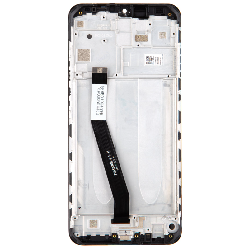 Xiaomi Redmi 9 - LCD Display + Touch Unit + Front Cover Black (Service Pack)